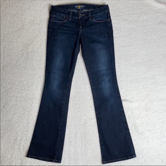 Lucky Denim Jeans Dark Lola Boot Size 25 x 30 1/2 - Picture 8 of 11